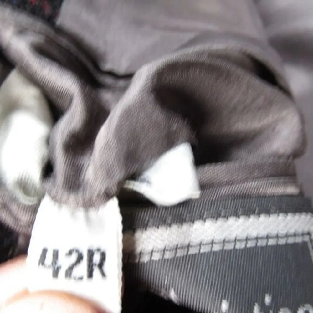 Christian Dior Wool Blazer Mens 42R Gray Check Sport Coat 2‎ Button Single Vent